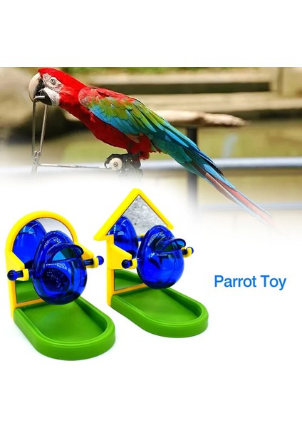 Ev Tarzı Parakeet Kuş Oyuncak Kemerli Ev Şekilli Kuş Toplayıcılık Ayna Sızıntı Gıda Eğitimi Papağan Sahne Pet Oyuncak Rastgele Renk Aksesuarları (Yurt Dışından) fırsatları