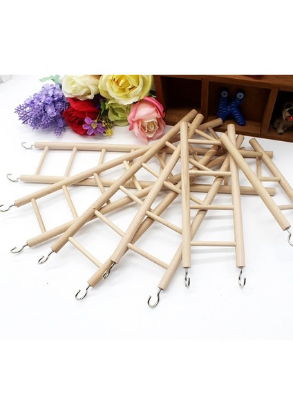 C Stili Kanat Ahşap Tırmanma Merdiveni Kuş Merdivenleri Papağan Oyuncakları Scratcher Hamster Oyuncak El Sanatları Kuş Kafesi Asılı Dekorasyon Malzemeleri (Yurt Dışından) fırsatları