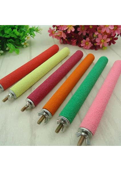 2cm x 25CM Stili 1 Adet Papağan Kafesi Kaba Yüzey Ahşap Pençe Taşlama Levrek Standı Sopa Platformu Kuş Silindir Oyuncak Küçük ve Orta Ölçekli Kuşlar Için Fit (Yurt Dışından)
