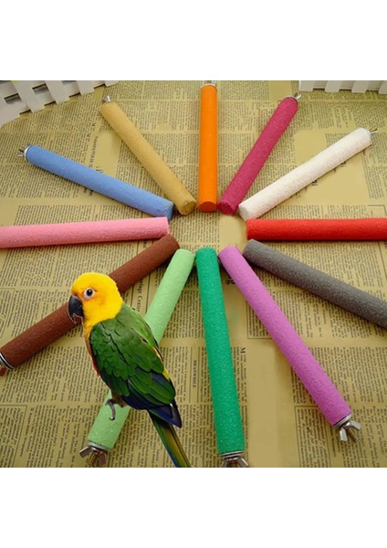 2cm x 25CM Stili 1 Adet Papağan Kafesi Kaba Yüzey Ahşap Pençe Taşlama Levrek Standı Sopa Platformu Kuş Silindir Oyuncak Küçük ve Orta Ölçekli Kuşlar Için Fit (Yurt Dışından)