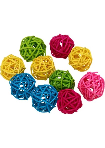 10 Adet Rastgele Stil Pet Kuş Oyuncakları Çiğneme Oyuncakları Rattan Topu Oyuncak Papağan Muhabbet Kuşu Muhabbet Kuşu Papağan Papağan Kafeslerini Oynarken Çiğneme (Yurt Dışından)