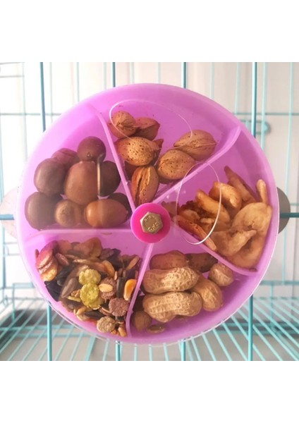 Mavi Stil 1 Adet Döndür Pet Papağan Oyuncaklar Tekerlekler Bite Çiğneme Kuşlar Yiyecek Kutusu Kafes Besleyici Vogel Speelgoed Kuşlar Aksesuarları (Yurt Dışından)