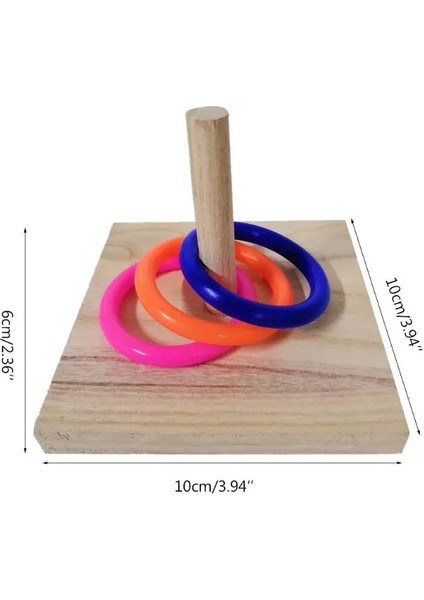 No.2 Tarzı Kuş Papağan Ahşap Platform Plastik Halka Zeka Eğitimi Chew Puzzle Oyuncak Dropship (Yurt Dışından)