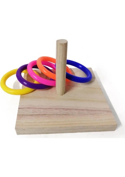 No.2 Tarzı Kuş Papağan Ahşap Platform Plastik Halka Zeka Eğitimi Chew Puzzle Oyuncak Dropship (Yurt Dışından)
