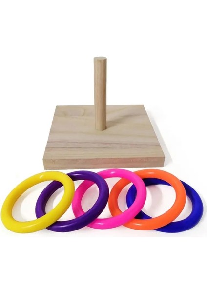 No.2 Tarzı Kuş Papağan Ahşap Platform Plastik Halka Zeka Eğitimi Chew Puzzle Oyuncak Dropship (Yurt Dışından)