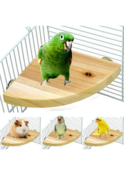 Siyah Stil Kuş Levrek Platformu Standı ， Ahşap Levrek Kuş Platformu Papağan Standı Küçük Anminaller Için Oyun Alanı Kafes Aksesuarları Sıçan Hamster (Yurt Dışından)