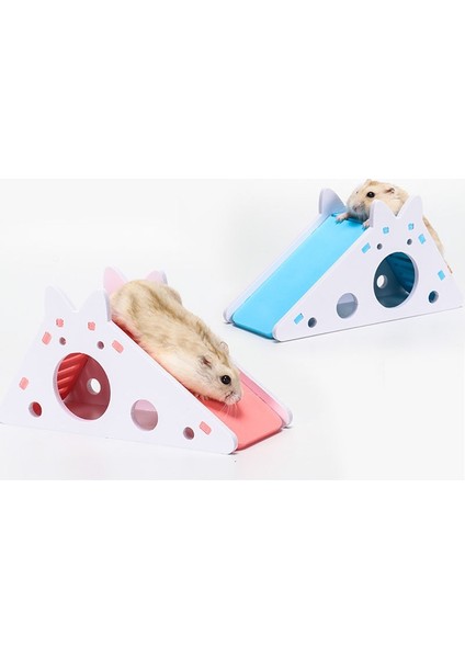 Mavi B Stili Kuş Slayt Oyuncak Hamster Hideout Evi Papağan Kafesi Aksesuarları Kobay Ahşap Merdivenli Mağara Slayt Oyuncak Küçük Pet Malzemeleri (Yurt Dışından)