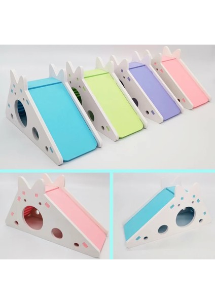 Mavi B Stili Kuş Slayt Oyuncak Hamster Hideout Evi Papağan Kafesi Aksesuarları Kobay Ahşap Merdivenli Mağara Slayt Oyuncak Küçük Pet Malzemeleri (Yurt Dışından)