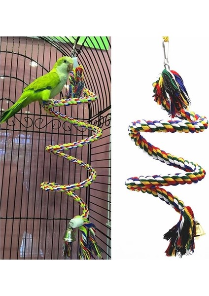 23X12.9X12.5CM Stili 50 cm Uzun Papağan Kuş Oyuncaklar Pet Kuş Papağan Ayakta Halat Kuş Kafesi Dekorasyon Tırmanma Oyuncak Papağan Kuş Kafesi Oyuncaklar Halat Çan (Yurt Dışından) fiyatları
