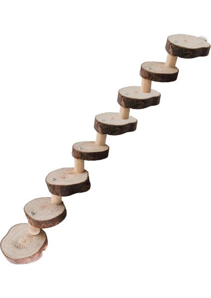 F Stili Ahşap Hamster Tırmanma Merdiveni Papağan Kuşlar Egzersiz Tünemiş Standı Platformu Diş Bakımı Molar Oyuncaklar Kafes Aksesuarları C42 (Yurt Dışından)