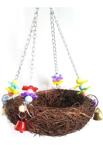 H1-12CM Tarzı Papağan Halat Salıncak Ayakta Bar Pet Kuş Çiğneme Kafes Için Tırmanma Halkası Oyuncak Vogel Produkten (Yurt Dışından)