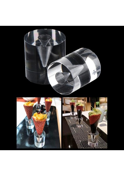 Gri Stil 1 Adet Dondurma Tutucu Akrilik Cupcake Dondurma Konileri Tutucu Düğün Parti Büfe Ekran Dondurma Aracı Için Standı (Yurt Dışından)