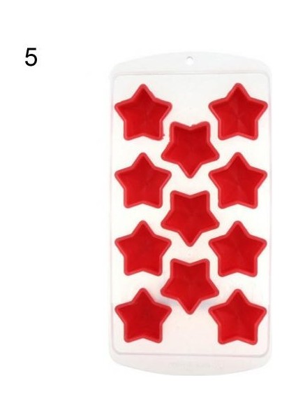 No.5 Tarzı Sıcak Satış Silikon Meyve Yıldız Şekli Buz Küpü Kalıp Çikolata Pişirme Tepsisi Saklama Kabı (Yurt Dışından)