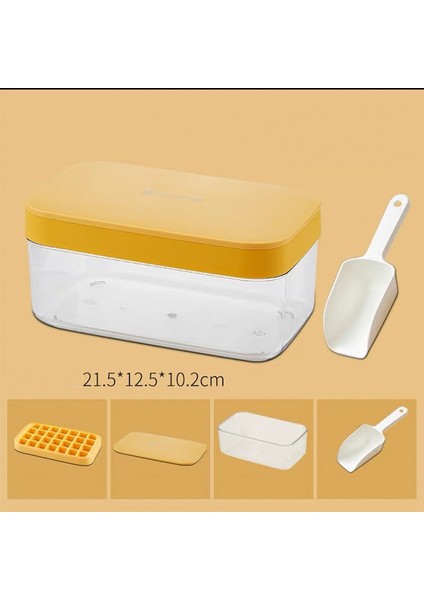 Sarı Takım Elbise Stili 28 Izgara Depolama Mühürlü Buz Tepsisi Kutusu Küp Formu Kalıp Krem Popsicle Plast Alt Buz Makinesi Kapaklı Kalıp Buzdolabı Araçları (Yurt Dışından)