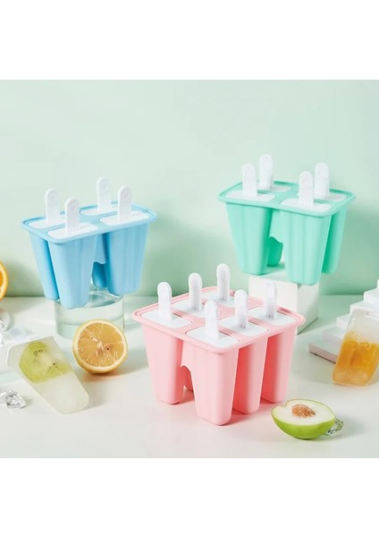 Pembe-10 Izgara Stili Yaratıcılık Silika Jel Buz Kalıbı Dıy Çubuklu Dondurmalar Buz Küpü Kalıbı 4 Izgaralı 12 Izgaralı Dondurma Ev Yapımı Buzlu Şeker Kutusu Dondurma Kutusu (Yurt Dışından) fırsatları