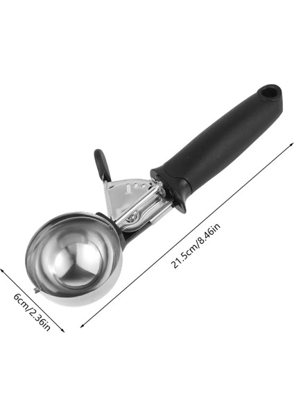Siyah Stil Paslanmaz Çelik Dondurma Kaşığı Meyve Kaşığı Dondurma Kaşığı Metal Dondurma Bisküvi Kaşığı Buz Topu Makinesi Mutfak Aracı (Yurt Dışından)