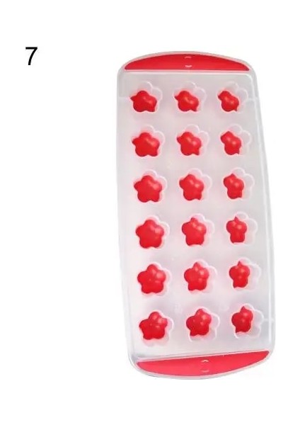 No.7 Tarzı Sıcak Satış Silikon Meyve Yıldız Şekli Buz Kalıbı Çikolata Pişirme Tepsisi Saklama Kabı (Yurt Dışından)