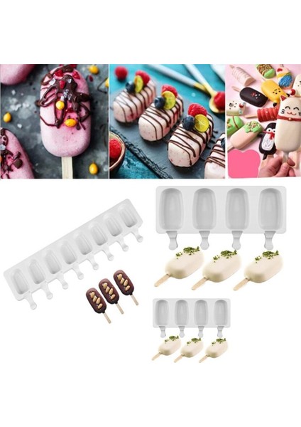4 Delikli S Tarzı Çeşitli Şekiller Dondurma Silikon Kek Kalıbı Çikolatalı Mus Kalıp 3D Dıy Craft Fondan Pişirme Kek Aracı Mutfak Aksesuarları (Yurt Dışından)