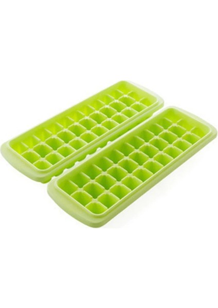 Yeşil Stil 2 Adet F Izgaralar Ice Cube Maker Food Grade Dıy Dondurma Blok Tepsi Kafes Kutusu Kalıp Buz Saklama Kabı Kapaklı (Yurt Dışından)