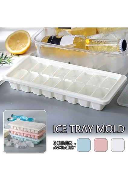 16 Buz Küpü Mavi Stili 1 Adet Buz Kutusu Ell Ice Cube Maker Tepsi Kapaklı Ice Cube Maker Kalıp Dondurma Partisi Viski Kokteyl Soğuk Içecek Buz Kalıbı Mutfak Aracı (Yurt Dışından)