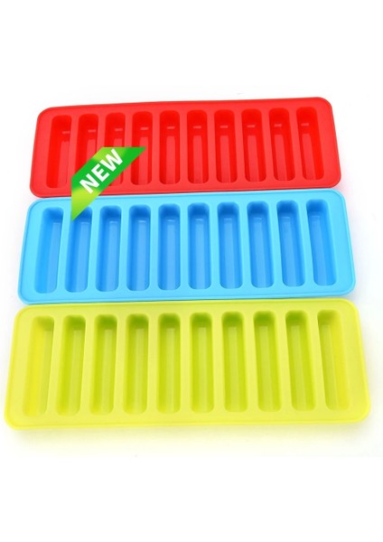 Yeşil Stil Yeniden Kullanılabilir Silindir 10 Silikon Buz Küpü Tepsi Kalıbı Dondurma Buz Kalıbı Su Şişesi Pudingi Jöle Çikolatalı Kurabiye Kalıp Üreticisi (Yurt Dışından) fırsatları