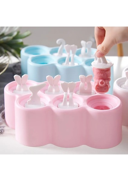 Beyaz Bir Stil 1 Adet Yaz 6 Çirkin Balık Sopa Buz Kalıbı Okyanus Balığı Silikon Buz Kalıbı Ev Yapımı Dondurma Popsicle Kalıp Yaratıcı Buz Tepsisi (Yurt Dışından)