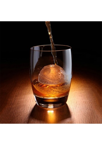 Sarı Stil Buz Kalıbı Silikon Buz Küpü Tepsi Kalıp Şekli Top Mavi Savaşlar Ölüm Yıldızı Yuvarlak Top Buz Küpü Kalıp Tepsisi Çöl Küre Kalıp Dıy (Yurt Dışından)