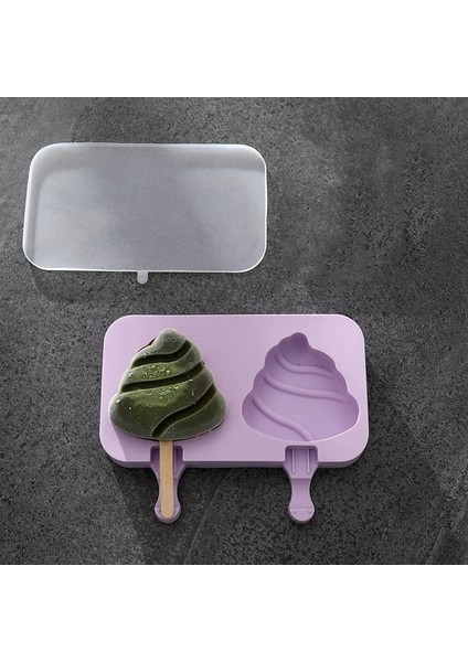 Ben Stil Kapaklı 3D Karikatür Silikon Dondurma Kalıpları Düğün Tatlı Dondurucu Meyve Popsicle Kalıpları Dıy Buz Küpleri Makinesi (Yurt Dışından)