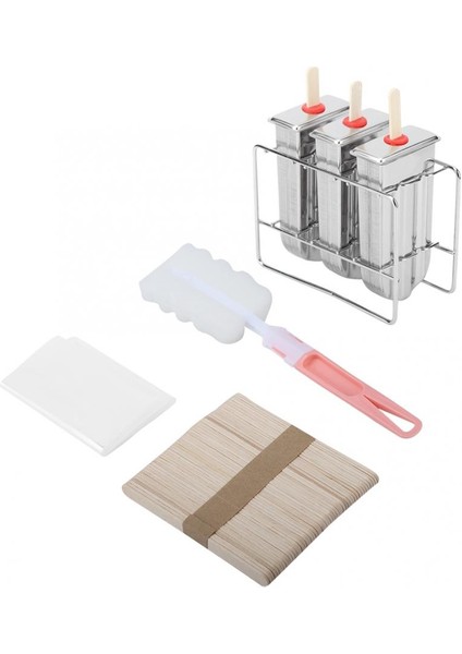 3 Adet Tarzı Pcs Paslanmaz Çelik Dondurma Kalıpları Dondurma Dondurma Tutacağı Dondurma Çubukları Dondurma Kalıpları Roundflat Ice Lolly Maker (Yurt Dışından)