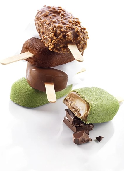 Mor Tarzı Gıda Sınıfı Silikon Dondurma Formları Popsicle Kalıpları Dıy Ev Yapımı Tatlı Dondurucu Meyve Suyu Buz Pop Küp Yapıcı Kalıp Çubuklarla (Yurt Dışından)