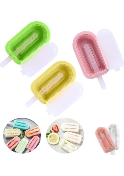 Dondurma Kalıpları 11 Tarzı Silikonlar Pişirme El Sanatları Için Dondurma Kalıpları 3D Kutu, Silikon Dondurma Kalıpları Kek, Dıy Buz Pops Oval Ev Aletleri Için Cakesicle Kalıp (Yurt Dışından) modelleri