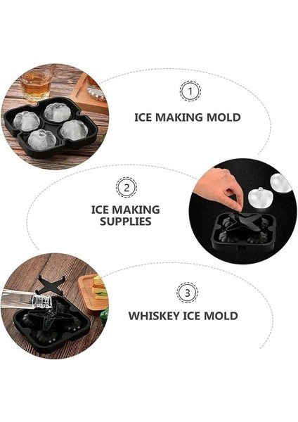 Iskelet Tarzı Buz Küpü Tepsi Cadılar Bayramı Buz Kalıbı Kabak Kafatası Beyin Şekli Ice Cube Maker Ev Bar Partisi Serin Viski Şarap Dondurma Bar Aracı (Yurt Dışından) indirimleri