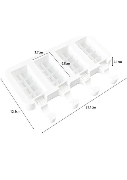 No.2 Tarzı 4 Delik Silikon Dondurma Kalıpları El Yapımı Buz Popsicle Kalıp Dondurma Dondurma Makinesi Dıy Tatlı Kalıbı Jöle Formu Kalıp Kek Kalıbı (Yurt Dışından)