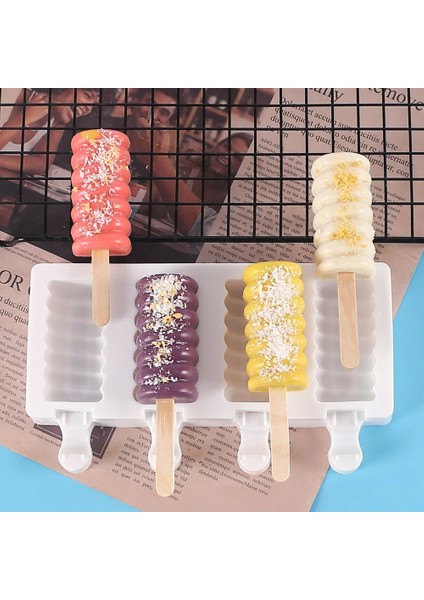 NO.84048 Stili Popsicle Silikon Kalıplar Dıy Dondurma Kalıp Bar Araçları Kek Pop Kalıp Yapımı Için (Yurt Dışından)
