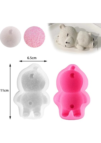 Pembe Tarzı Yeni 3D Uykulu Ayı Sünger Kek Için Silikon Kalıplar Mousse Çikolata Tatlı Bakeware Pasta Dondurma Kalıbı El Yapımı Hediye (Yurt Dışından)