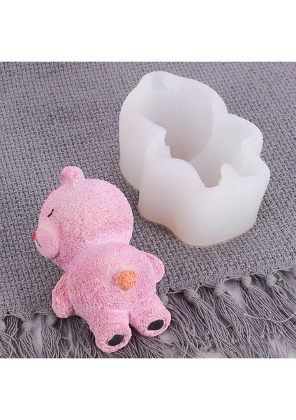 Pembe Tarzı Yeni 3D Uykulu Ayı Sünger Kek Için Silikon Kalıplar Mousse Çikolata Tatlı Bakeware Pasta Dondurma Kalıbı El Yapımı Hediye (Yurt Dışından)