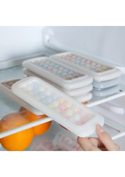 Beyaz Stil Mini Top Dondurulmuş Buz Küpü 27 Izgara Renkli Küresel Silikon Buz Kafes Kalıp Yuvarlak Kalıp Tepsisi Puding Makinesi Mutfak Bar Aletleri (Yurt Dışından) fırsatları