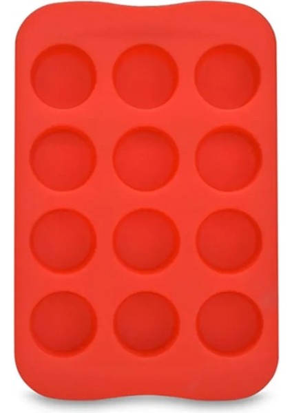 Kırmızı Yuvarlak Stil Sıcak 12 Izgara Dondurma Kalıbı Silikon Çikolata Kalıp Tepsisi Yaratıcı Starheartroundsquare Şekilli Buz Küpü Kek Dekorasyon Kalıbı (Yurt Dışından)
