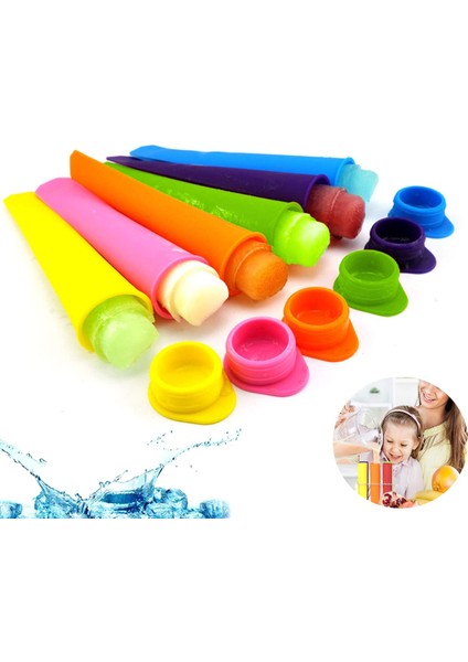 Mavi Stil 1 Adet Silikon Dondurma Kalıpları Çok Renkli Popsicle Kalıpları Yeniden Kullanılabilir Dondurma Kollu Ev Için Kapaklı Temiz Fırça ile Dıy Kalıp (Yurt Dışından) modelleri