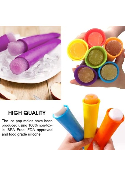 Mavi Stil 1 Adet Silikon Dondurma Kalıpları Çok Renkli Popsicle Kalıpları Yeniden Kullanılabilir Dondurma Kollu Ev Için Kapaklı Temiz Fırça ile Dıy Kalıp (Yurt Dışından) fırsatları