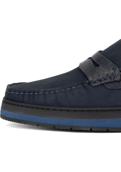 Erkek Lacivert Nubuk Loafer Ayakkabı 355 14323 Erk Ayk Sk23/24 Lacı Nbk