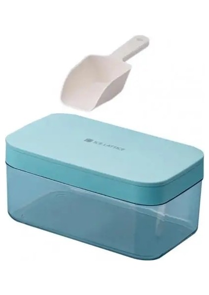 Mavi Stil Yeniden Kullanılabilir Silikon Buz Küpü Buzluk Kalıp Saklama Kapları Kapaklı Buzluk Kalıp Mutfak Aksesuarları Dondurma Araçları (Yurt Dışından)