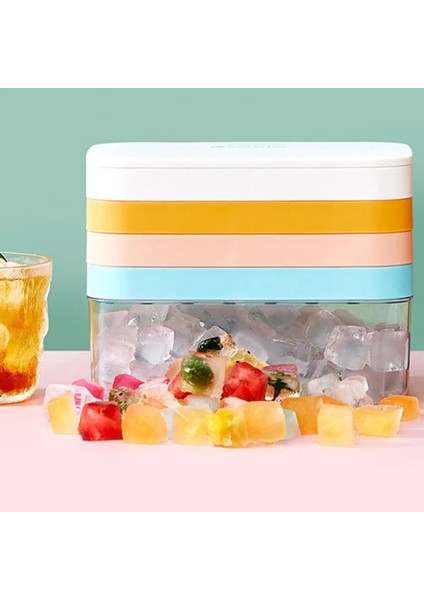 Mavi Stil Yeniden Kullanılabilir Silikon Buz Küpü Buzluk Kalıp Saklama Kapları Kapaklı Buzluk Kalıp Mutfak Aksesuarları Dondurma Araçları (Yurt Dışından) fırsatları