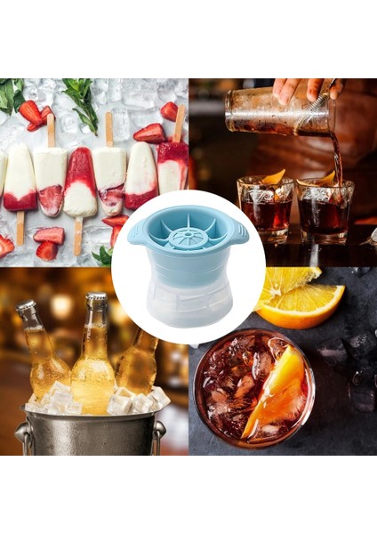 Gri Stil Bpa Ücretsiz Küresel Buz Küpü Tepsi Silikon Buz Küpü Maker Kalıp Dondurma Partisi Viski Kokteyl Soğuk Içecek Için Kapaklı (Yurt Dışından) fırsatları