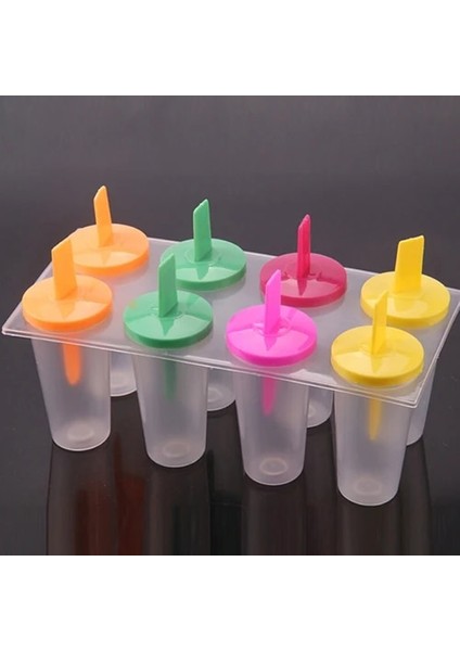 1 Takım 8-Cavity Dondurma Lolly Maker Formu Dıy Ev Yapımı Popsicle Kalıpları Dondurulmuş Popsicle Yoğurt Kalıpları Araçları Mutfak Gereçleri (Yurt Dışından)