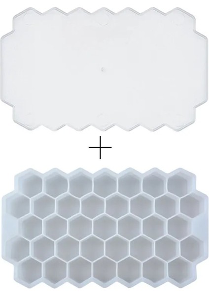 Beyaz-Kapaklı Tarzı Petek Buz Küpü Tepsileri Çıkarılabilir Kapaklı Silika Jel Buz Küpü Kalıbı Buz Kalıbı Buz Küpü Yapıcı Tepsi Kalıbı Kapaklı Buz Küpü Tepsisi (Yurt Dışından)