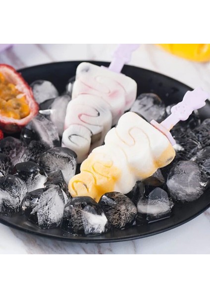 Yeşil Stil Silikon Dondurma Kalıbı Yeniden Kullanılabilir Buz Küpleri Tepsi Dondurma Popsicle Kalıp Noel Dekor 50 Ahşap Sopa ile Dıy Dondurma Makinesi Aracı (Yurt Dışından)