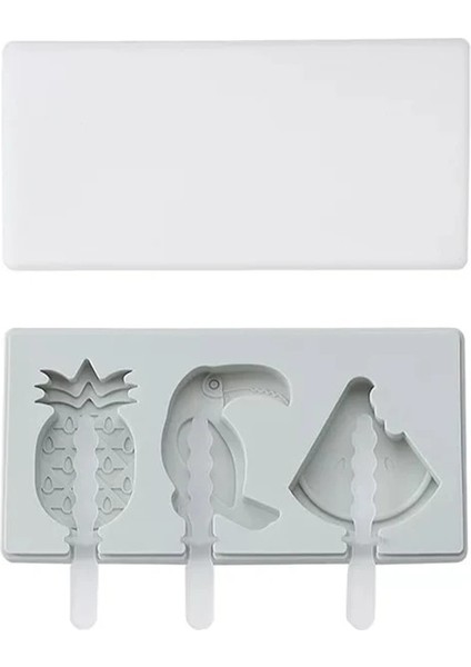 Mavi Kuş Stili Sticks ile Silikon Popsicle Kalıp Kapak Jöle Puding Çikolata Kalıp Dondurma Makinesi Şeker Çubuğu Aracı Için Buz Küpü Kalıpları (Yurt Dışından)