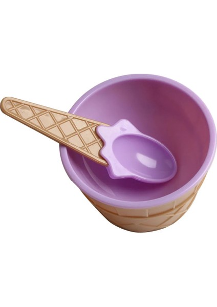 Mor Tarzı 1 Adet Sevimli Dondurma Kase Kaşığı Dondurma Fincan Sıcak Çocuklar Çocuk Plastik Kase Tatlı Kase Severler Kase Hediye Diy Kitleri Aksesuarları (Yurt Dışından)