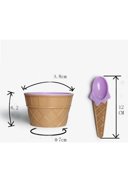 Mor Tarzı 1 Adet Sevimli Dondurma Kase Kaşığı Dondurma Fincan Sıcak Çocuklar Çocuk Plastik Kase Tatlı Kase Severler Kase Hediye Diy Kitleri Aksesuarları (Yurt Dışından) modelleri